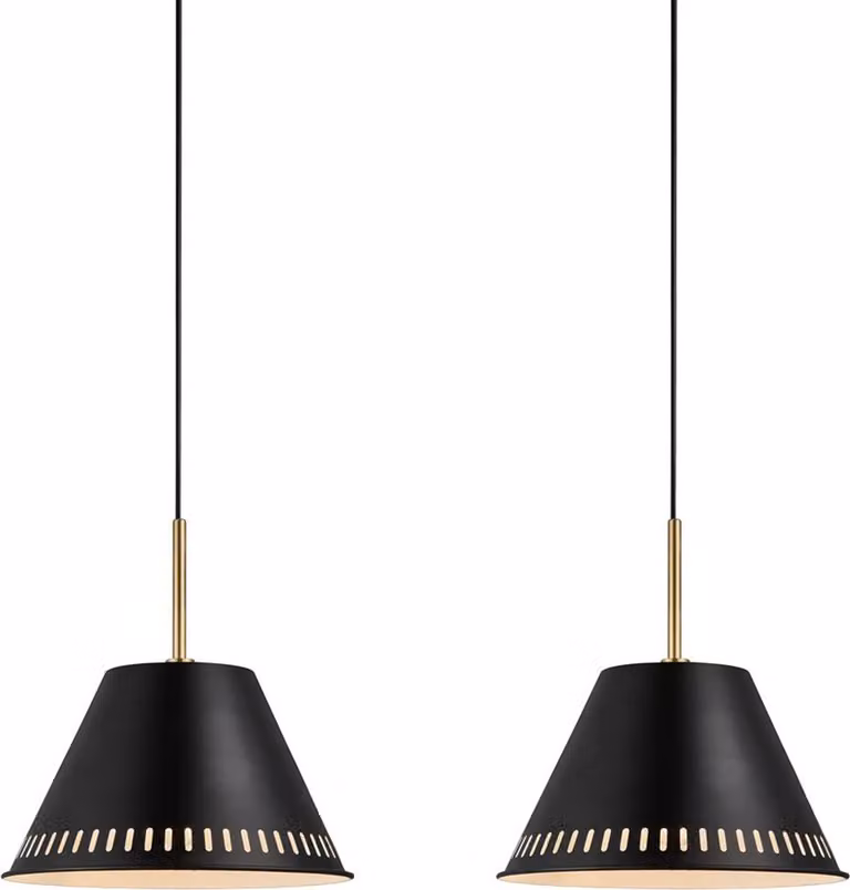 Nordlux lampada a sospensione Pine black 2 luci max. 2 x 40W E27 senza lampadina