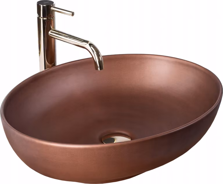 Lavabo Lavabo da appoggio Lavabo ovale in rame