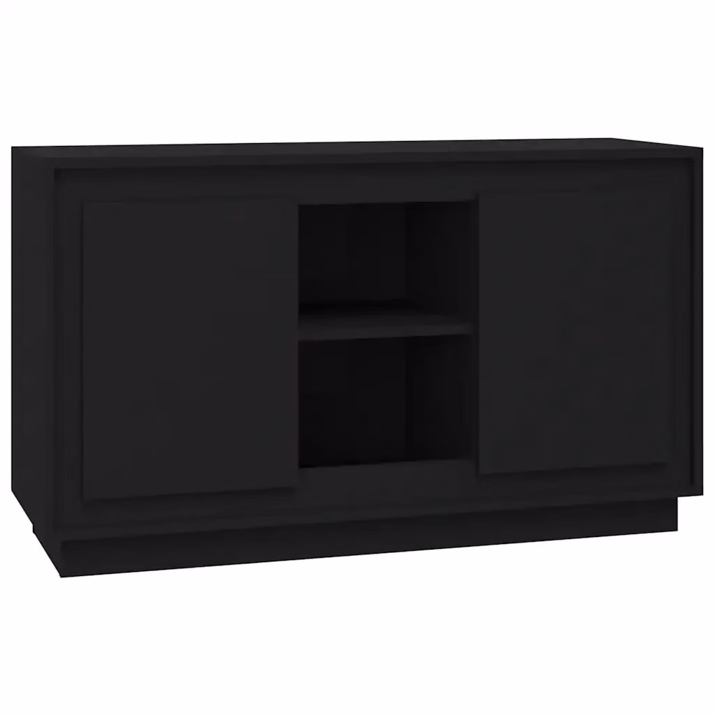Credenza nera in legno e MDF stile classico vidaXL L: 102 cm, P: 35 cm, H: 60 cm – 2