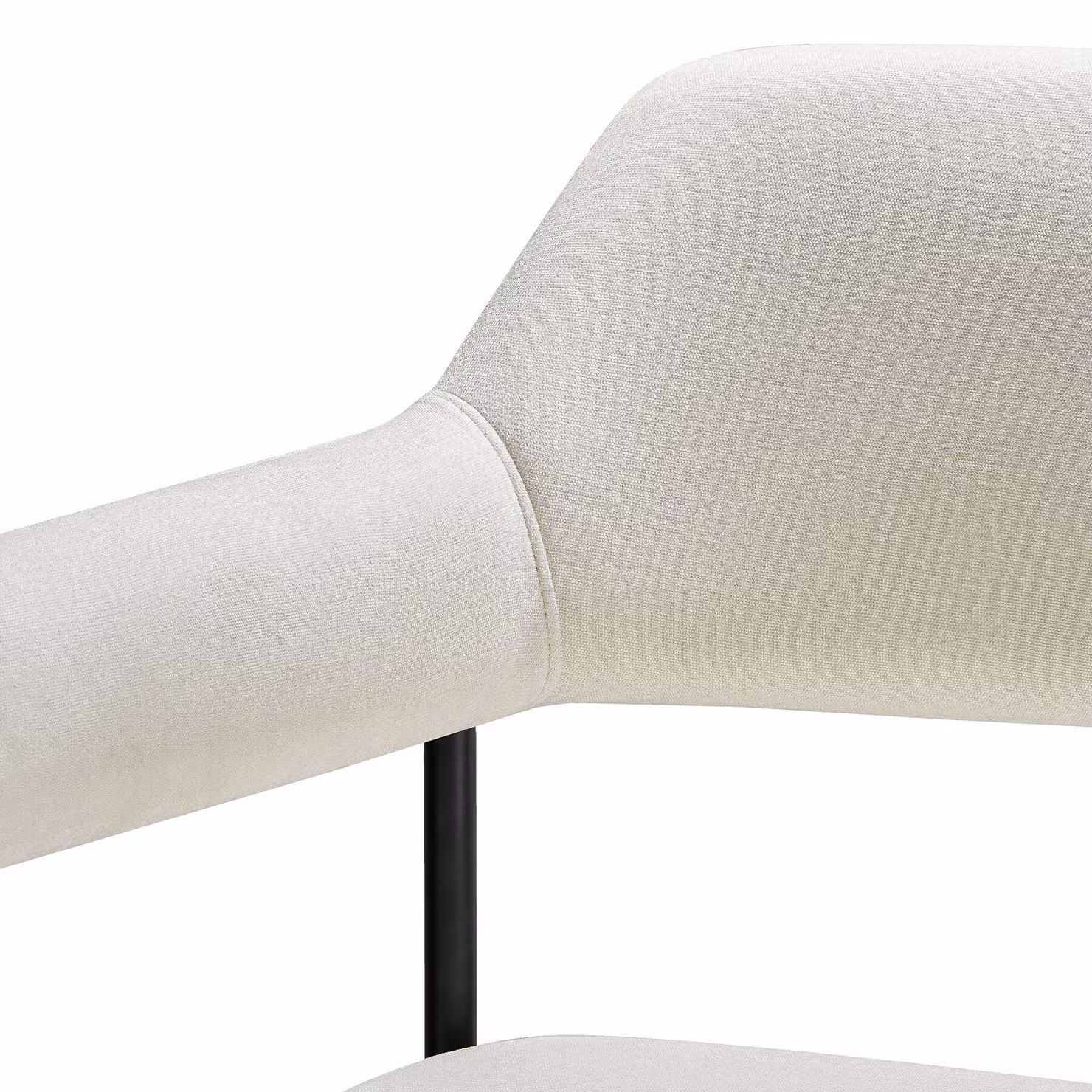 Set di 4 sedie moderne TecTake GmbH in tessuto bianco e nero con struttura in metallo e plastica per soggiorno, cucina o ufficio – 1