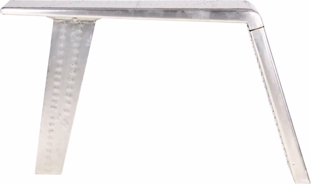 Scrivania Aviator Argento 112x50x76 cm Metallo