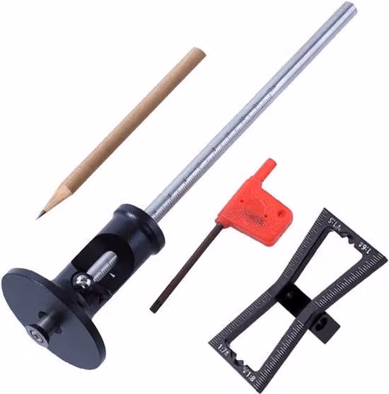 Set di misuratori per legno da 4 pezzi (0-120 mm), set di marcatori di precisione per legno