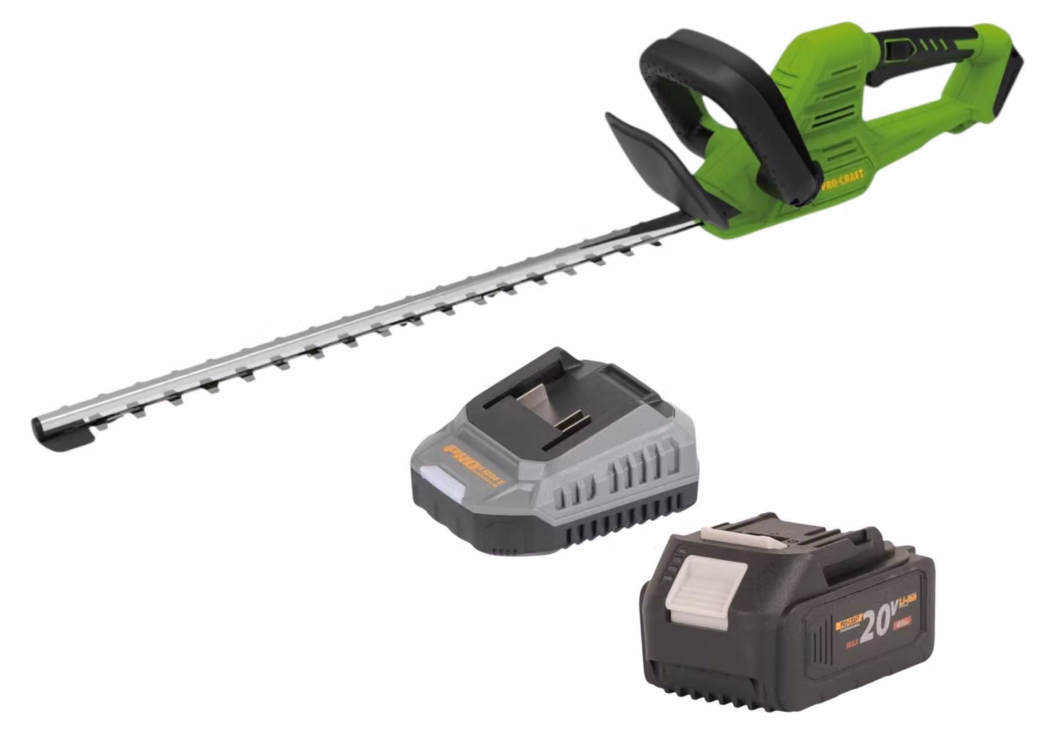 Tagliasiepi a batteria Procraft PZA26bb 20 V 550 mm Brushless + 1x batteria 4,0 Ah + caricabatterie