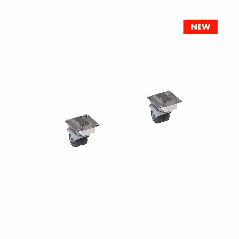 Kit di 2 ruote girevoli compatibili con moduli da cucina, diam.50mm - Enò