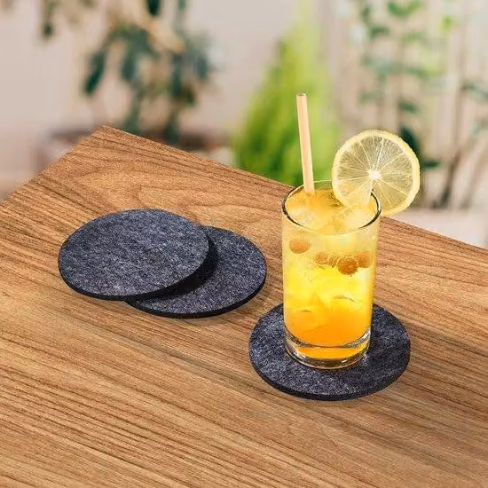 Set di rondelle tonde, 12 pezzi, grigio scuro, 10 cm