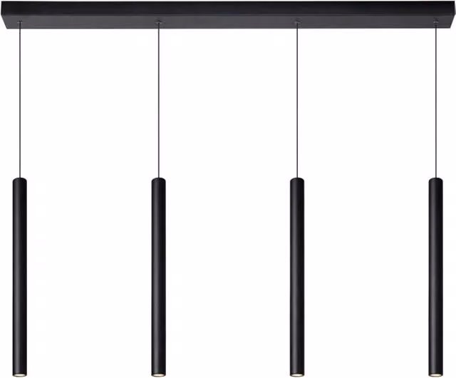 Lampada a sospensione Lorenz Lucide nera LED 16W dimmerabile