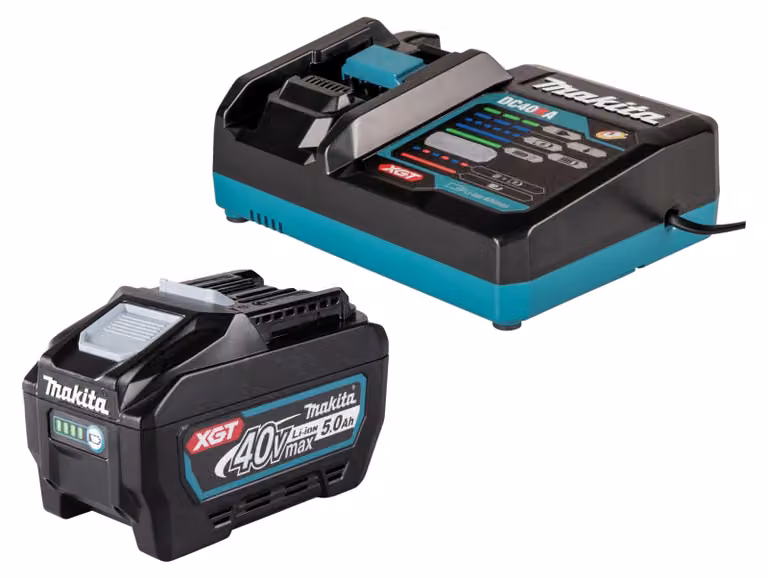Kit di alimentazione Makita 1x batteria BL 4050 F 40 V max. 5,0 Ah XGT + caricatore DC 40 RA
