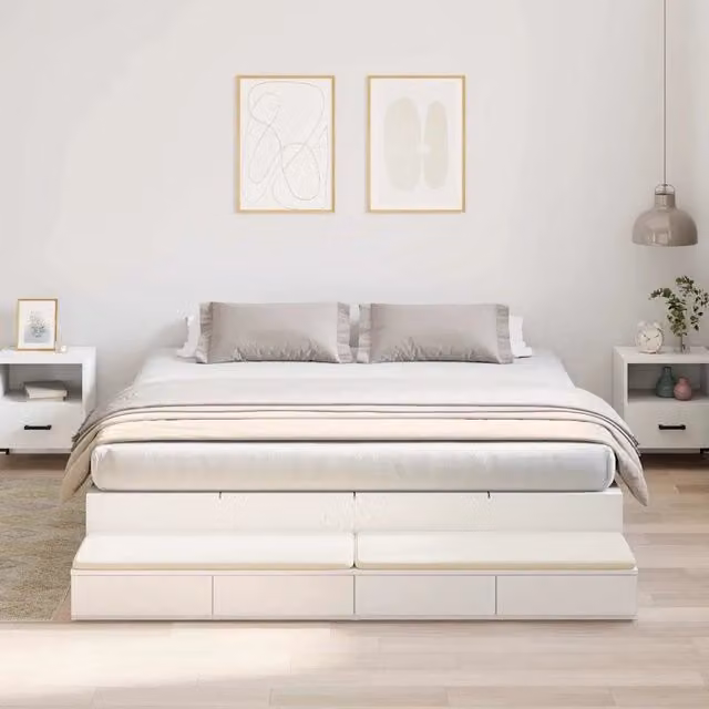 Struttura letto con contenitore con cassetto Bianco 180 cm 3335661