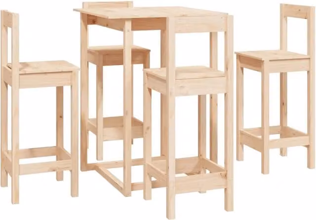Set da Bar 5 pz in Legno Massello di Pino CFW3755900