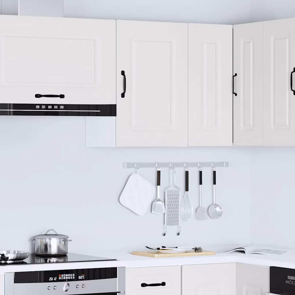 Pensile da cucina moderno vidaXL Kalmar bianco in legno con ante a battente L: 60 cm, P: 40 cm, H: 31 cm
