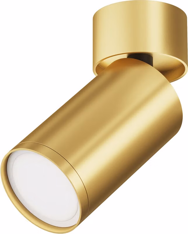 Plafoniera Maytoni FOCUS S, 1xGU10, dimmerabile, alluminio, ottone dorato, IP20