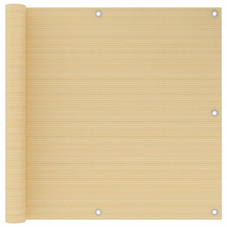 Schermo per balcone Living Store, colore beige, 90x300 cm, realizzato in HDPE