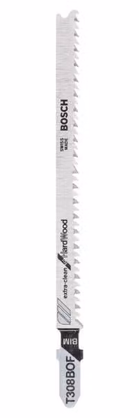 Lamina per seghetto alternativo BIM, modello T 308 BOF Extraclean, per legno duro