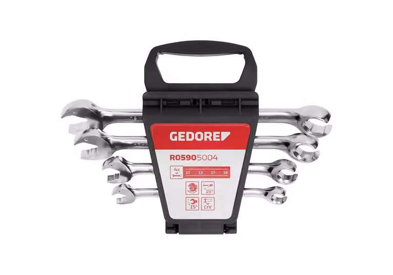 Gedore RED 3300032 R05905004 Double-ended ratcheting box wrench set