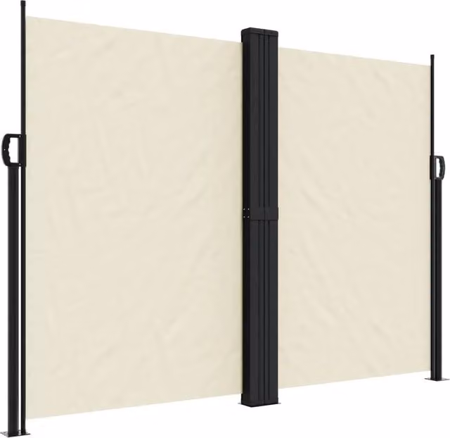 Tenda parasole laterale retrattile DESIGN IN in poliestere e acciaio, colore beige, L: 600 cm, H: 180 cm – 1