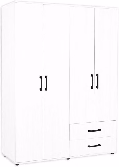 Armadio 4 ante e 2 cassetti GRD4422023 colore bianco