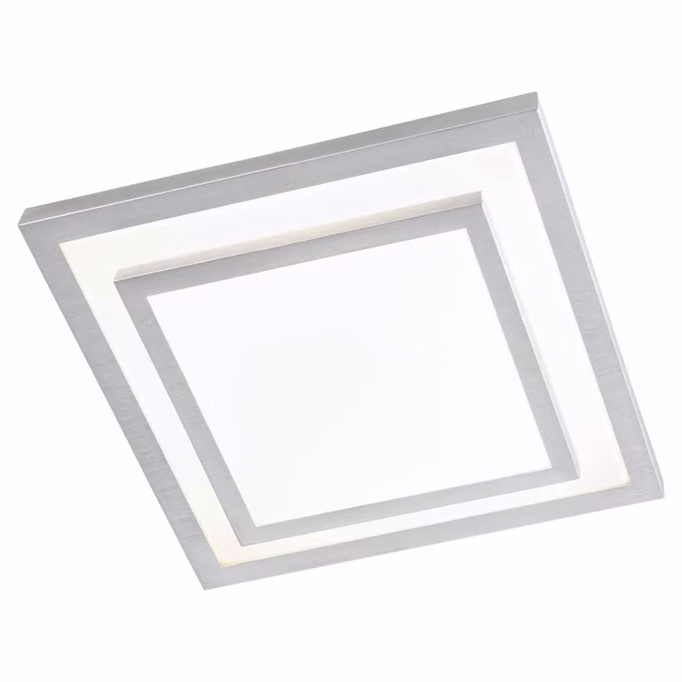 casa NOVA plafoniera CLIPPER III LWH 41x41x9 cm argento plafoniera