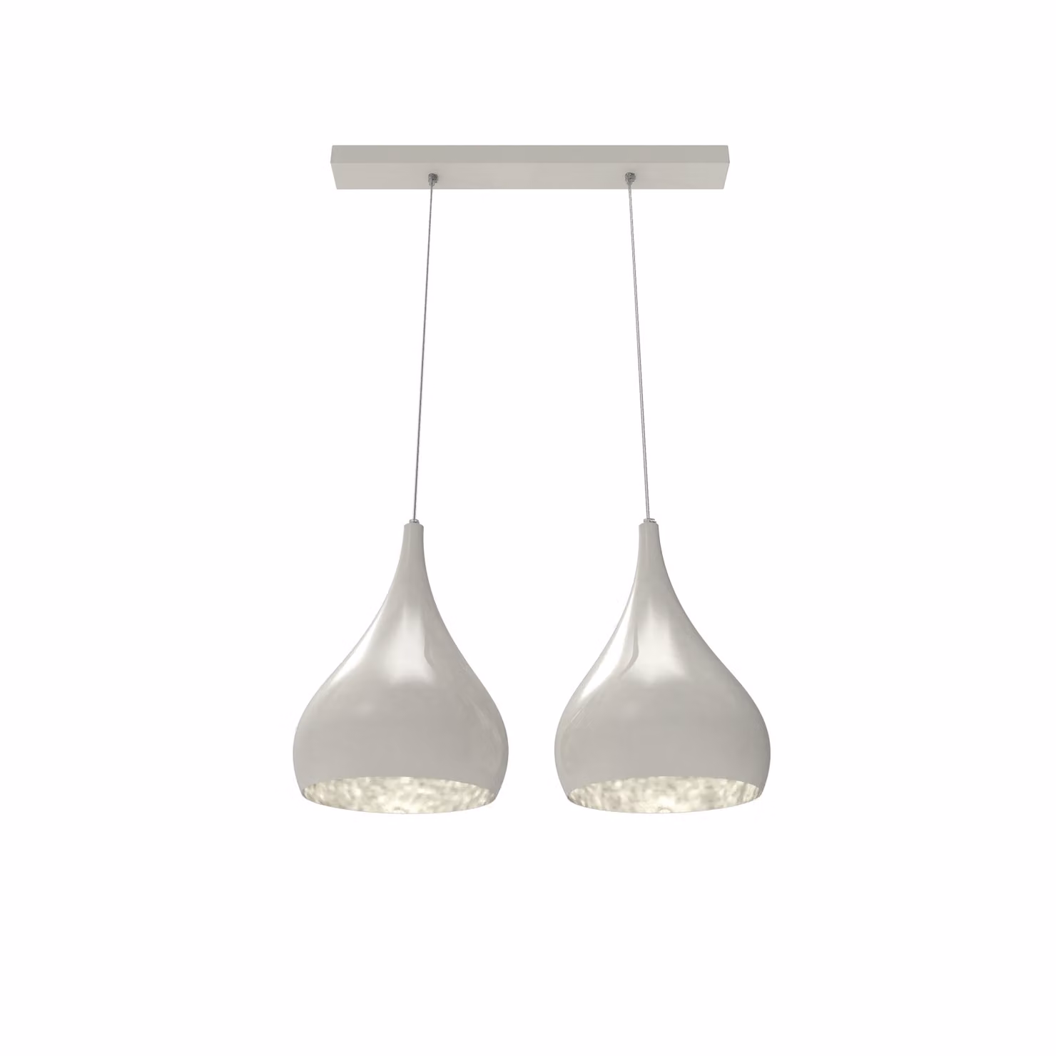 Lampada A Sospensione Calice Lineare X2 Monocolore Lucida