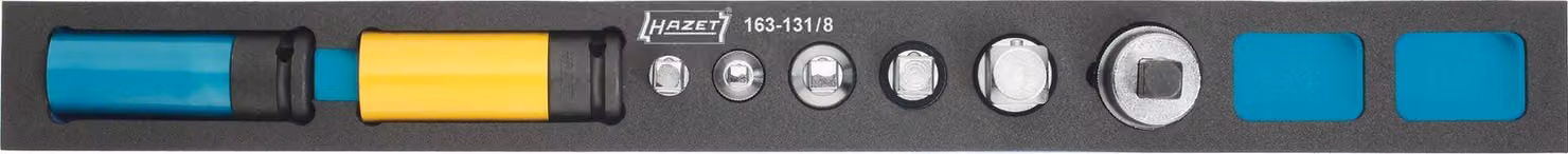 Hazet Bit set 3/8 (10 mm), 3/4 (20 mm), 1/4 (6.3 mm), 1/2 (12.5 mm) 8-piece 163-131/8