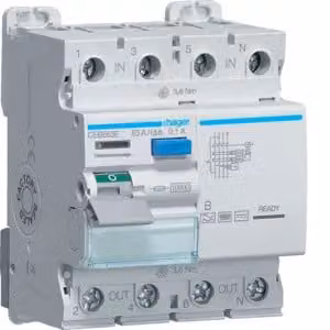 Interruttore differenziale Hager 3P+N 10 kA 63 A 100 mA tipo B CEB663E