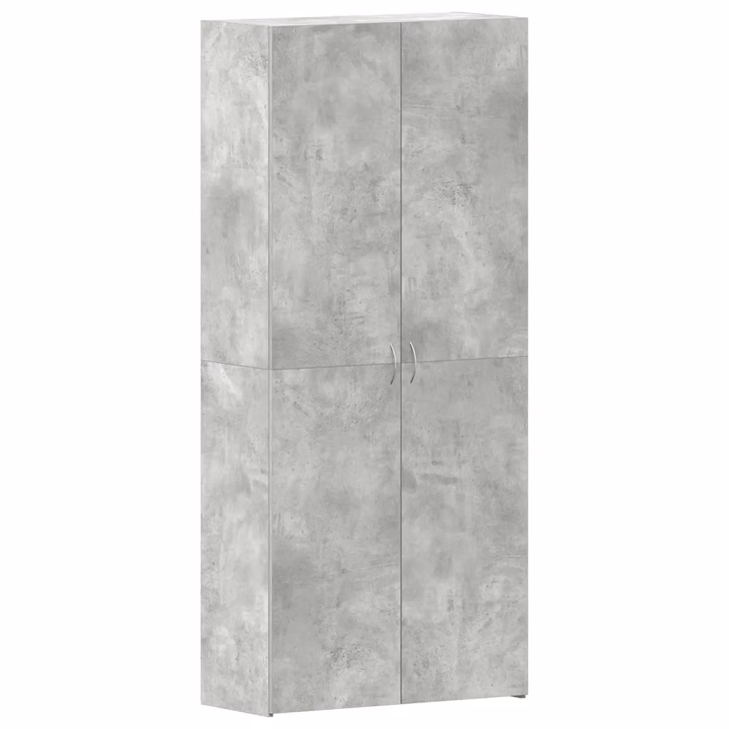Mobile per scarpe vidaXL in MDF grigio e argento, L: 80 cm, P: 35.5 cm, H: 180 cm – 2