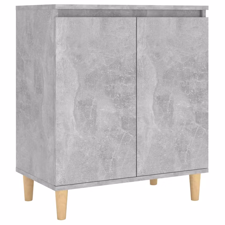 Credenza Gambe Massello Grigio Cemento 60x35x70cm Multistrato