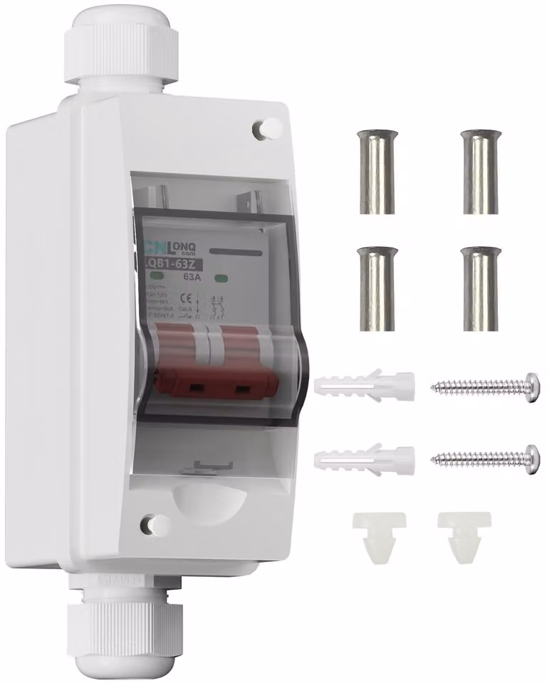 Interruttore automatico miniaturizzato DC 500V 63A con scatola impermeabile IP65