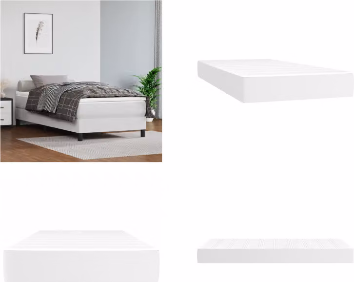 vidaXL Materasso a molle insacchettate bianco 90x190x20 cm in Pelle finta - Materasso a molle insacchettate - Materassi a molle insacchettate - Materasso - Mobili per la camera da letto