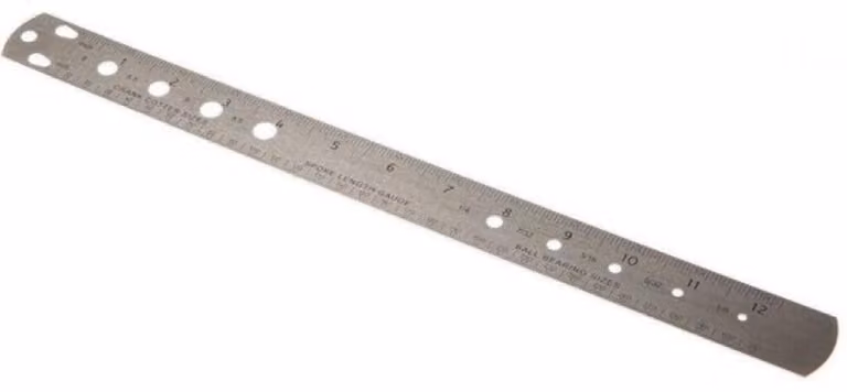 Righello e metodo Icetoolz (Buzaglo) 31 cm per raggi, acciaio inox