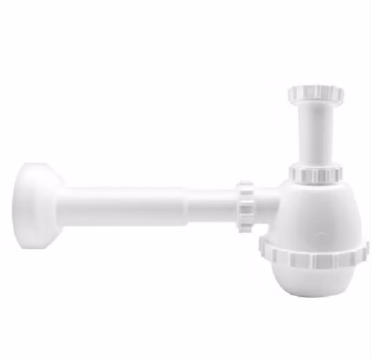Sifone PVC 1 via S/Piletta per porcellana con canotto 1 1/4"
