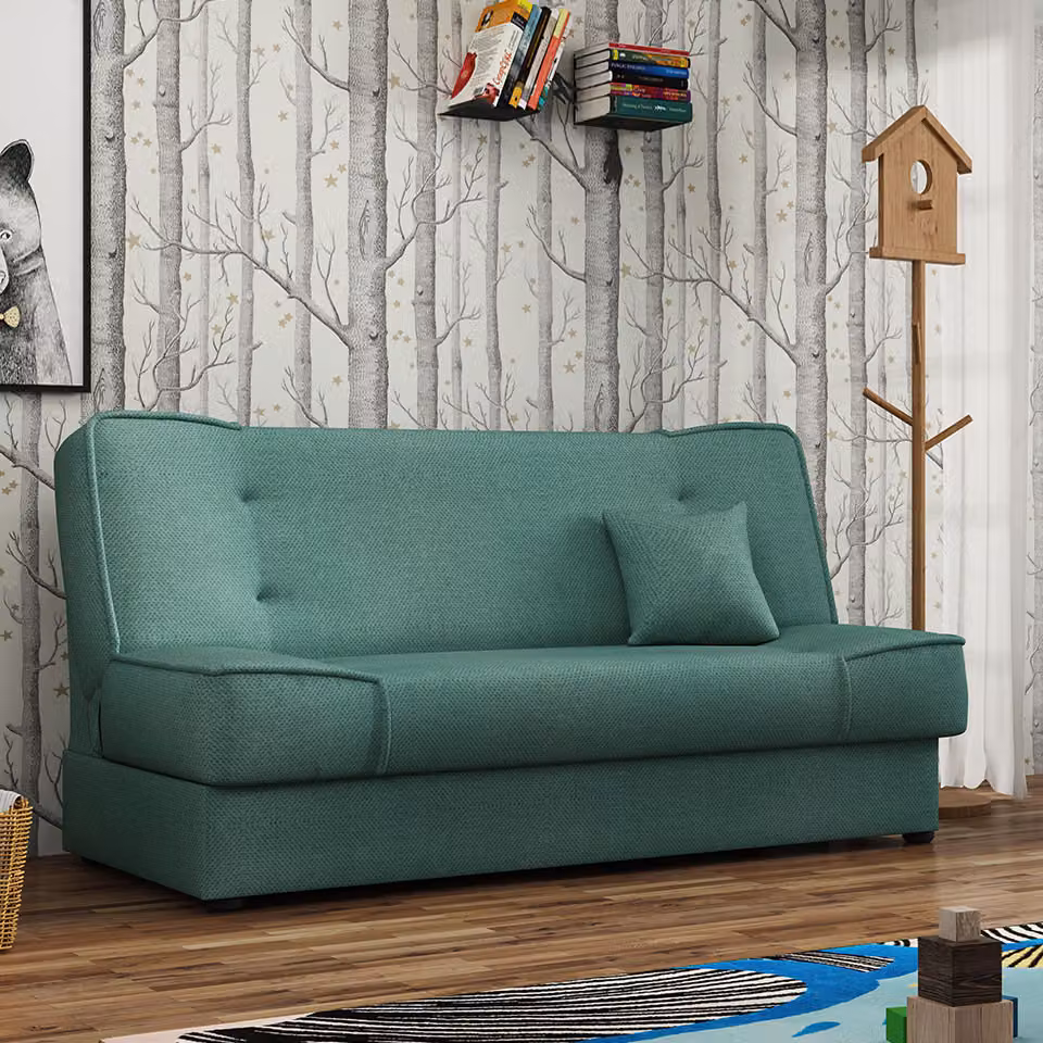 MIRJAN24 Divano letto Gabi con rete, divano a 3 posti, divano con funzione letto, divano letto in stile, divano imbottito da salotto (Enjoy 18)