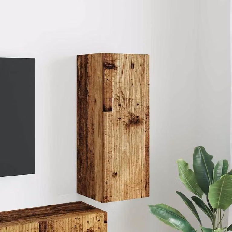 Mobile TV da parete vidaXL in legno vecchio marrone L/P/H: 30 x 31 x 80 cm