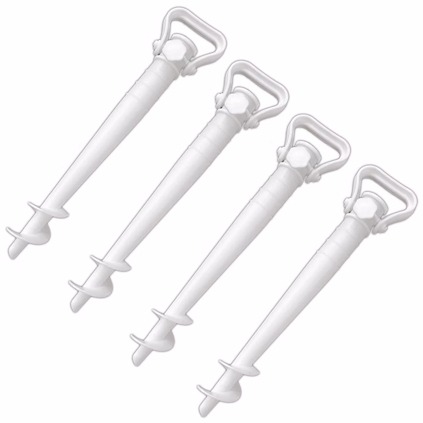 Set di 4 supporti per ombrelloni con tasselli da terra; supporti per ombrelloni da fissare nel terreno; supporti universali in plastica per ombrelloni da 20-37 mm