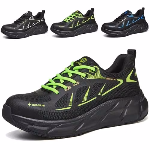 Scarpe Antinfortunistiche Uomo Scarpe da Lavoro Donna Leggere Verde 43 EU