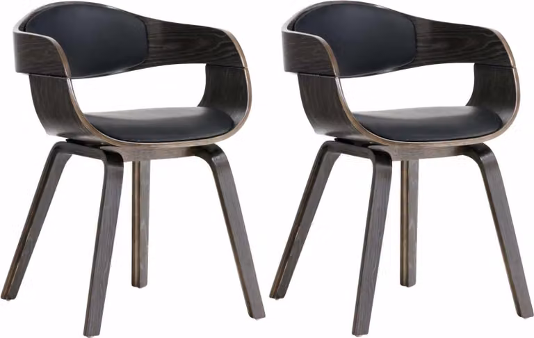 set di 2 sedie Kingston in Pelle finta
