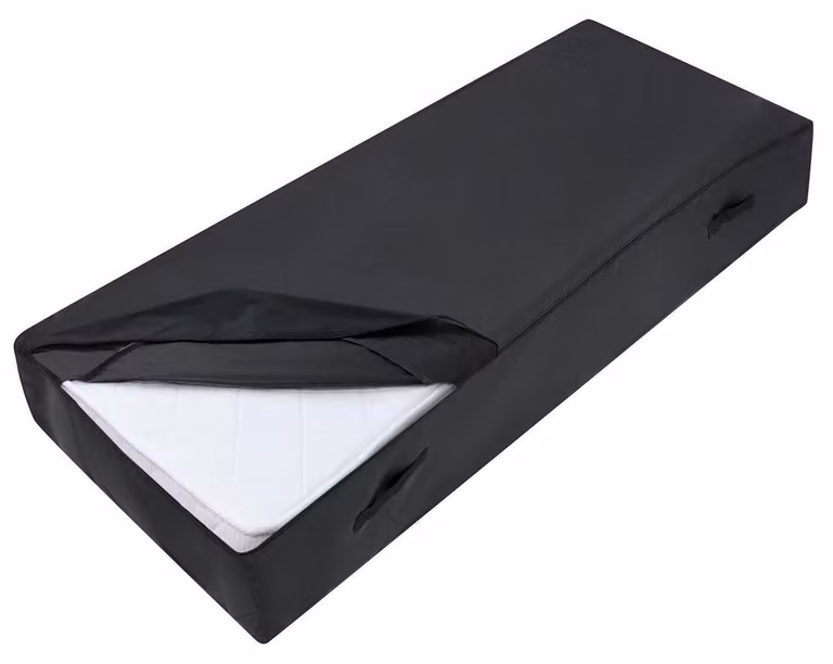 Copertura per materasso 90x200x26 cm, sacca portaoggetti con maniglie, tessuto Oxford 420D