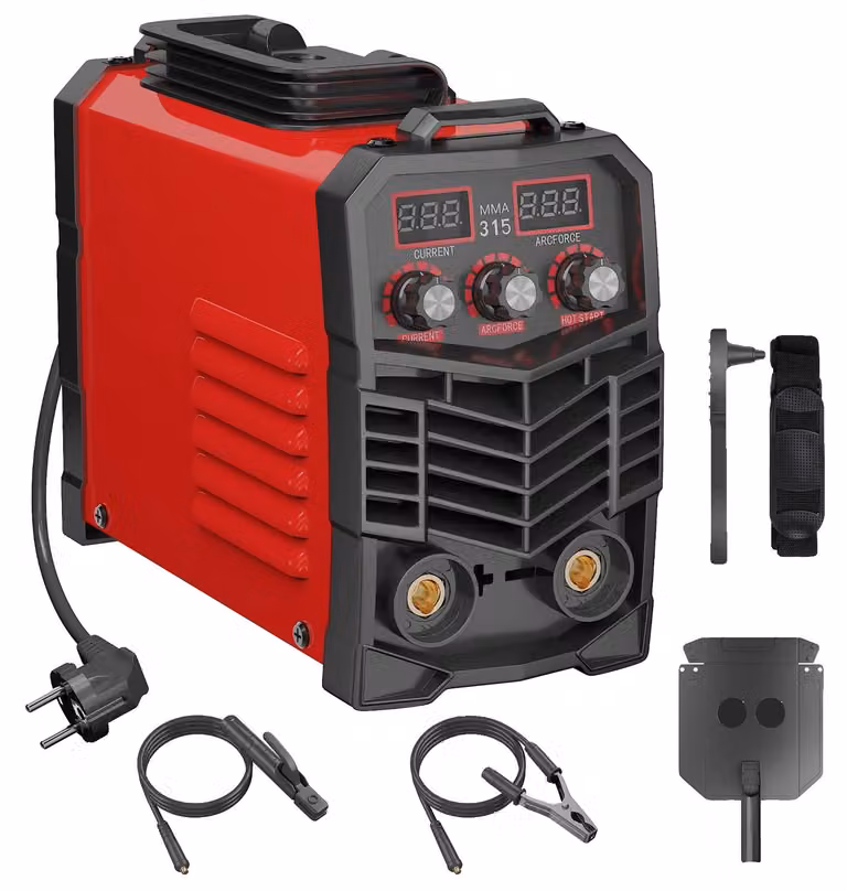 Saldatrice a elettrodo rivestito (MMA), 20-315A, con uscita regolabile e display digitale, modello MMA-315