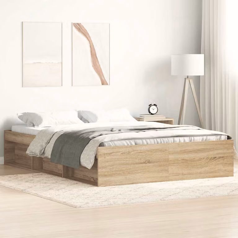 Giroletto vidaXL in Rovere Sonoma e Pino, Colore Marrone, L/P/H: 120 x 200 x 35 cm