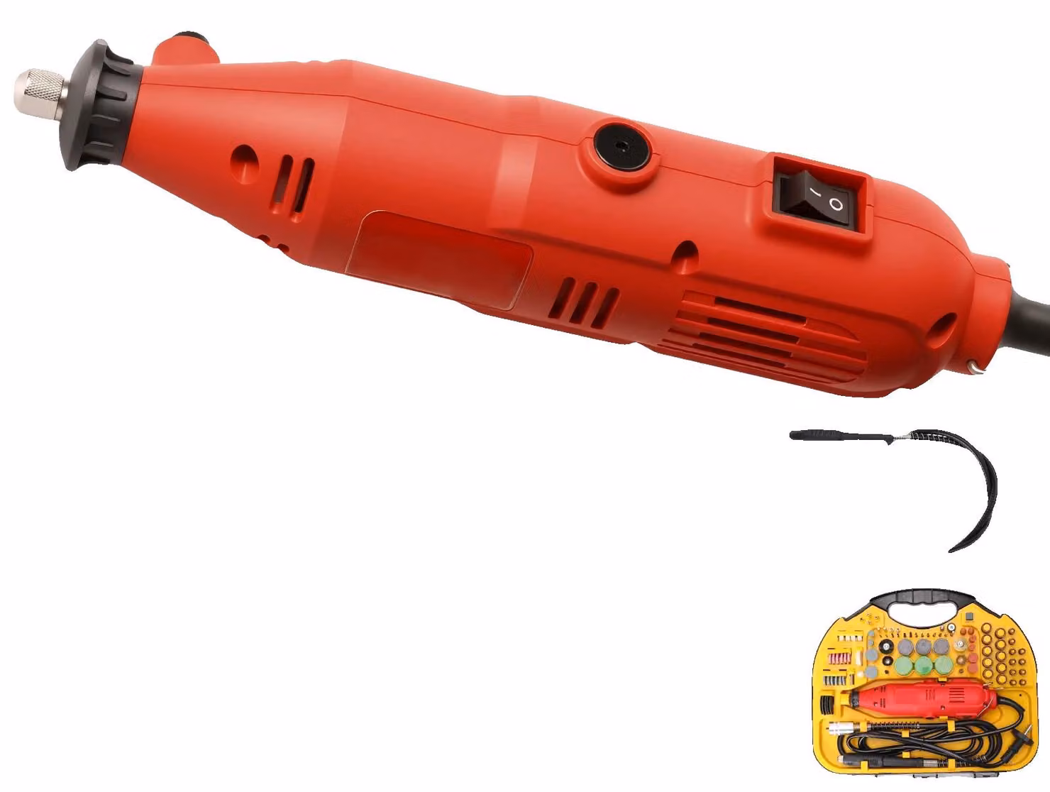 Mini trapano elettrico multifunzione, 6 velocità regolabili, 211 accessori, 260W