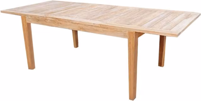 Tavolo da giardino allungabile in teak marrone POLDIE L/P: 220/300 x 100 cm