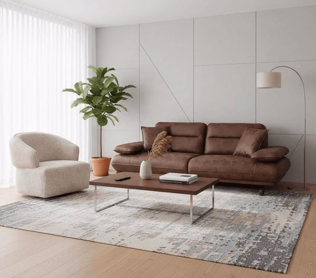 Set da salotto moderno con divano 3+1 e design elegante