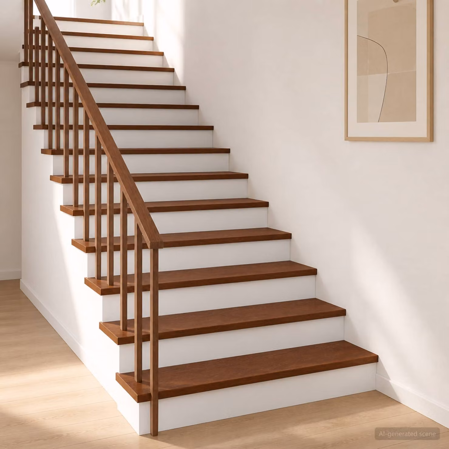 Set di 8 gradini per scale vidaXL in legno marrone scuro L: 70 cm, P: 30 cm, H: 2 cm