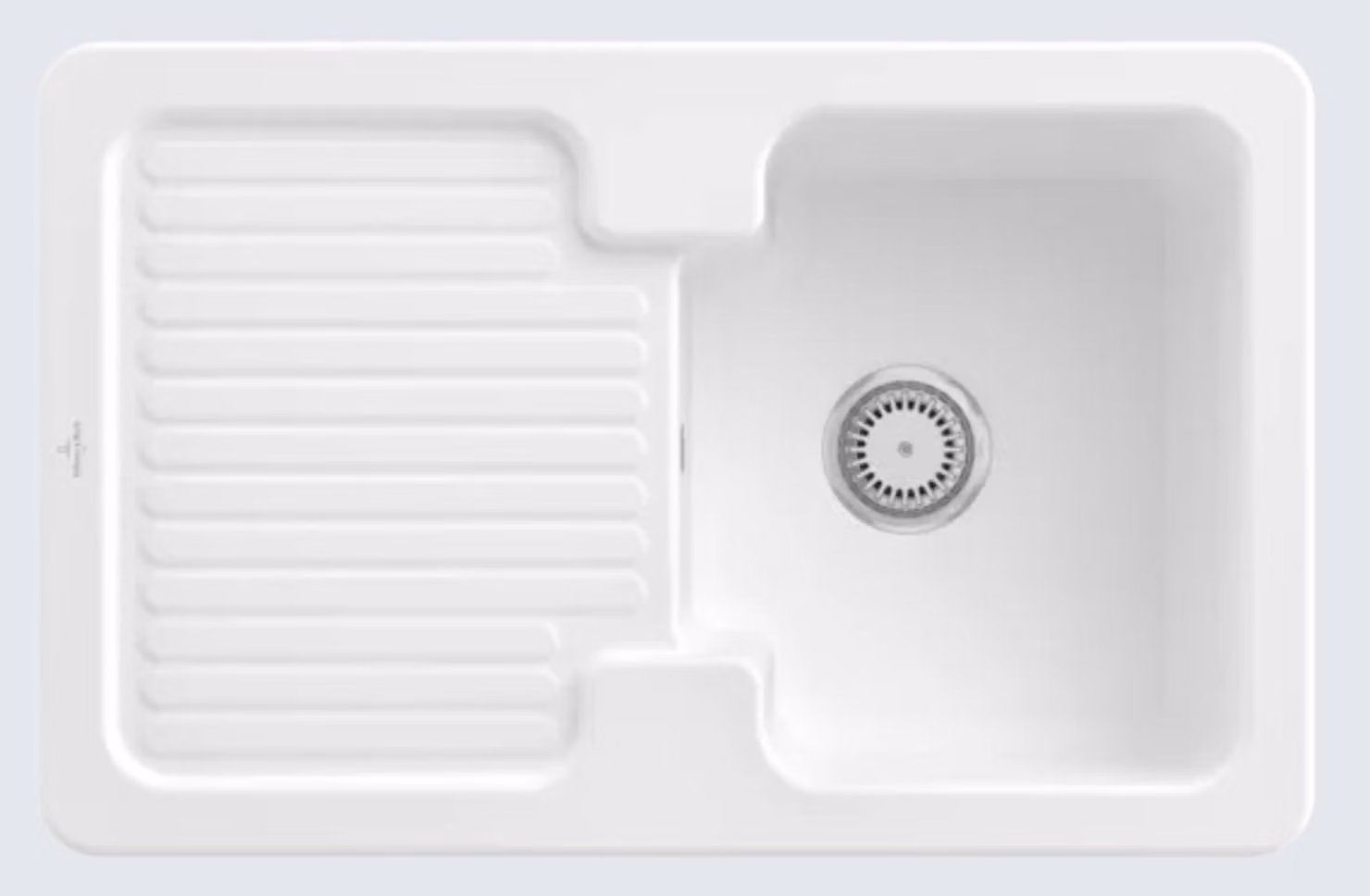 Lavello Villeroy&Boch, lavello da cucina Condor 45 Bianco Alpino 800x510 mm, larghezza mobile sottolavello 45 cm