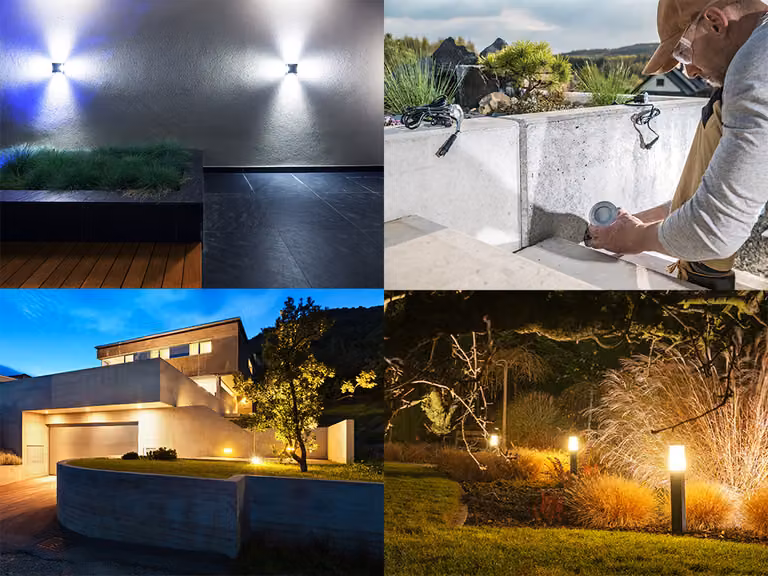 Garden Lights Faretto da giardino a LED, illuminazione da giardino a 12 V con picchetto, 3,4 W, 320 lm, 3000 K, bianco caldo,