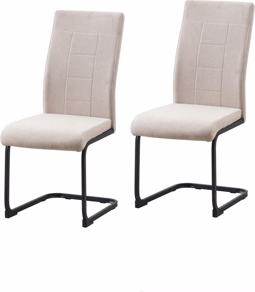 Set di 2 sedie a dondolo color crema LennyP HTI-Line