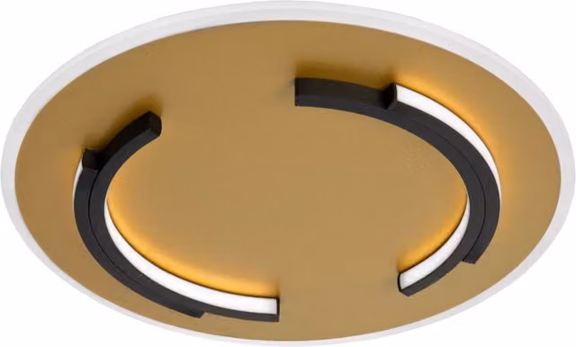 Plafoniera LED Lucide Andreas rotonda in ottone e metallo, 30W, Diametro: 39,6 cm
