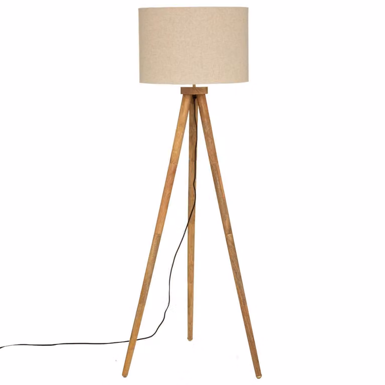 Lampada da terra su stelo Olga beige/naturale