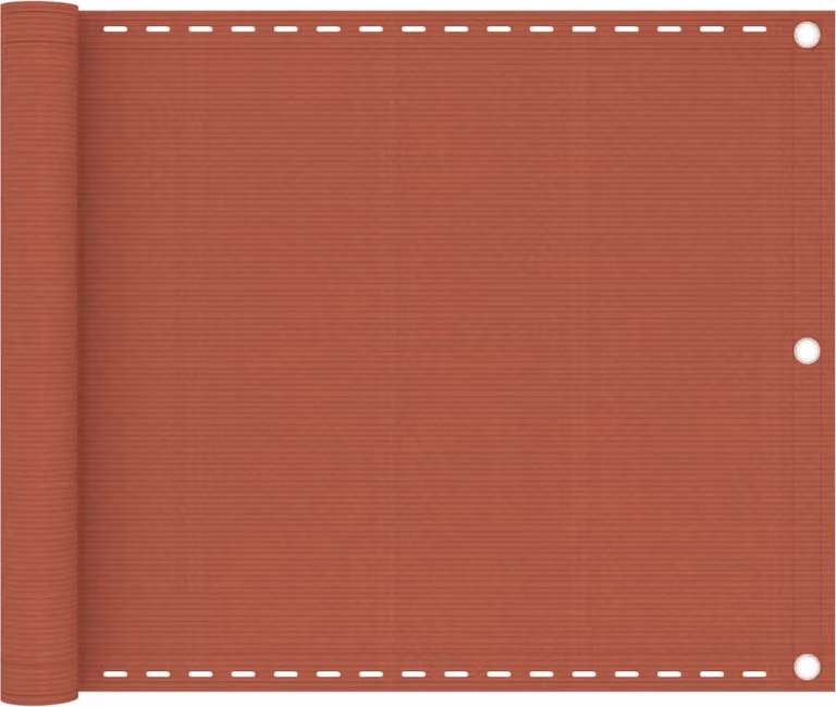 Telo per balcone in HDPE, color terracotta, 75x400 cm