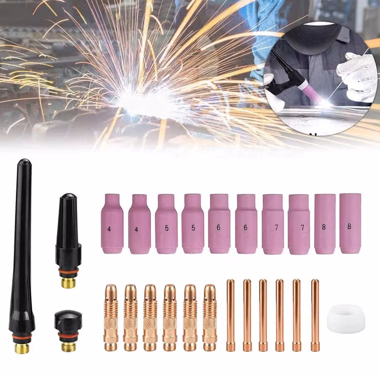 Solidchoice - Set di accessori per saldatrice TIG, composto da 26 pezzi