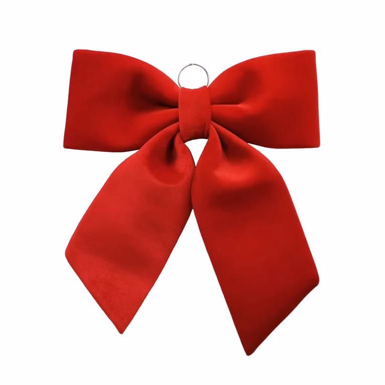 Fiocco Natalizio Decorativo Rosso Effetto Velluto VESTIAMO CASA H 70 cm x L 60 cm